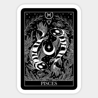 Zodiac sign tarot card Pisces Sticker